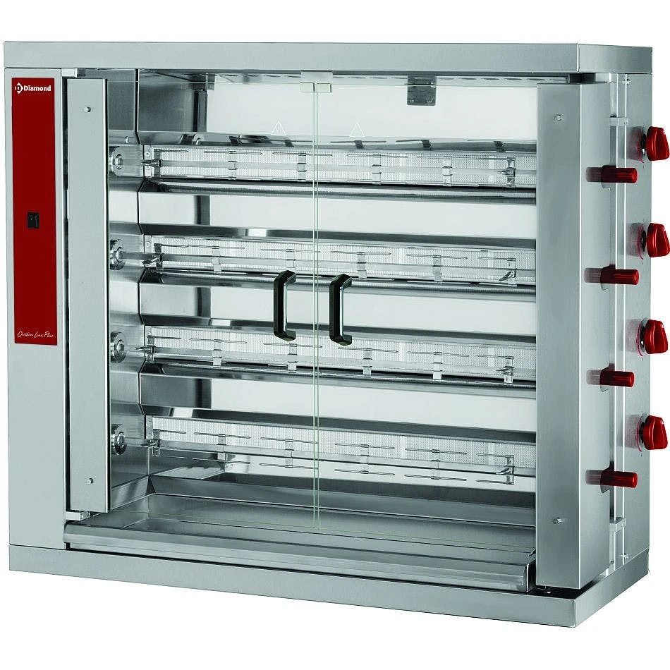 Gas-Hähnchengrill 4-reihig Für 24 Hähnchen - 24,8 KW 3 Gas-Hähnchengrill 4-reihig Für 24 Hähnchen - 24,8 KW