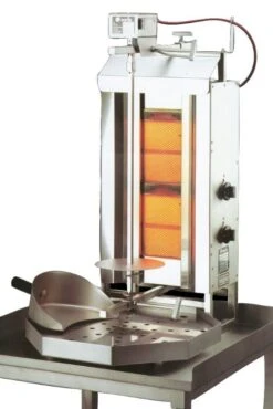 GD2E Gas Gyrosgerät Potis GD2 550x650x920mm Komplett Mit Fett Thermik Dönergrill