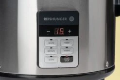 Reishunger Profi Gastro-Reiskocher - Bis Zu 32 Portionen - 5,8 L - Edelstahlgehäuse - Doppelte Antihaftbeschichtung - & Timer - 3 Programme -Cookmax-Shop c08e3875 666f 41d7 9310 bc6a52ae7b04