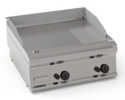 KBS Gas-Grillplatte 2 Heizonen 2/3 Glatt + 1/3 Gerillt, Tischgerät