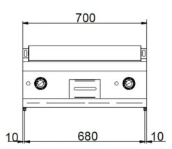 MBM Auftisch-Elektro-Grillplatte , Stahl Glatt 8,0 KW -Cookmax-Shop d9ca6b7d e11a 413e 9113 6452801b0375
