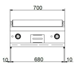 MBM Auftisch-Elektro-Grillplatte , Stahl Verchromt 1/2 Glatt + 1/2 Gerillt 8,0 KW -Cookmax-Shop d9cf85a4 8efa 4a04 bf19 9134bd0e10bf